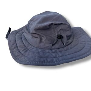 Dark Gray Wide Brim Booney Sun Hat